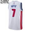 Maillot Basket Enfant Detroit Pistons Killian Hayes 7 2022-23 Nike Association Edition Blanc Swingman
